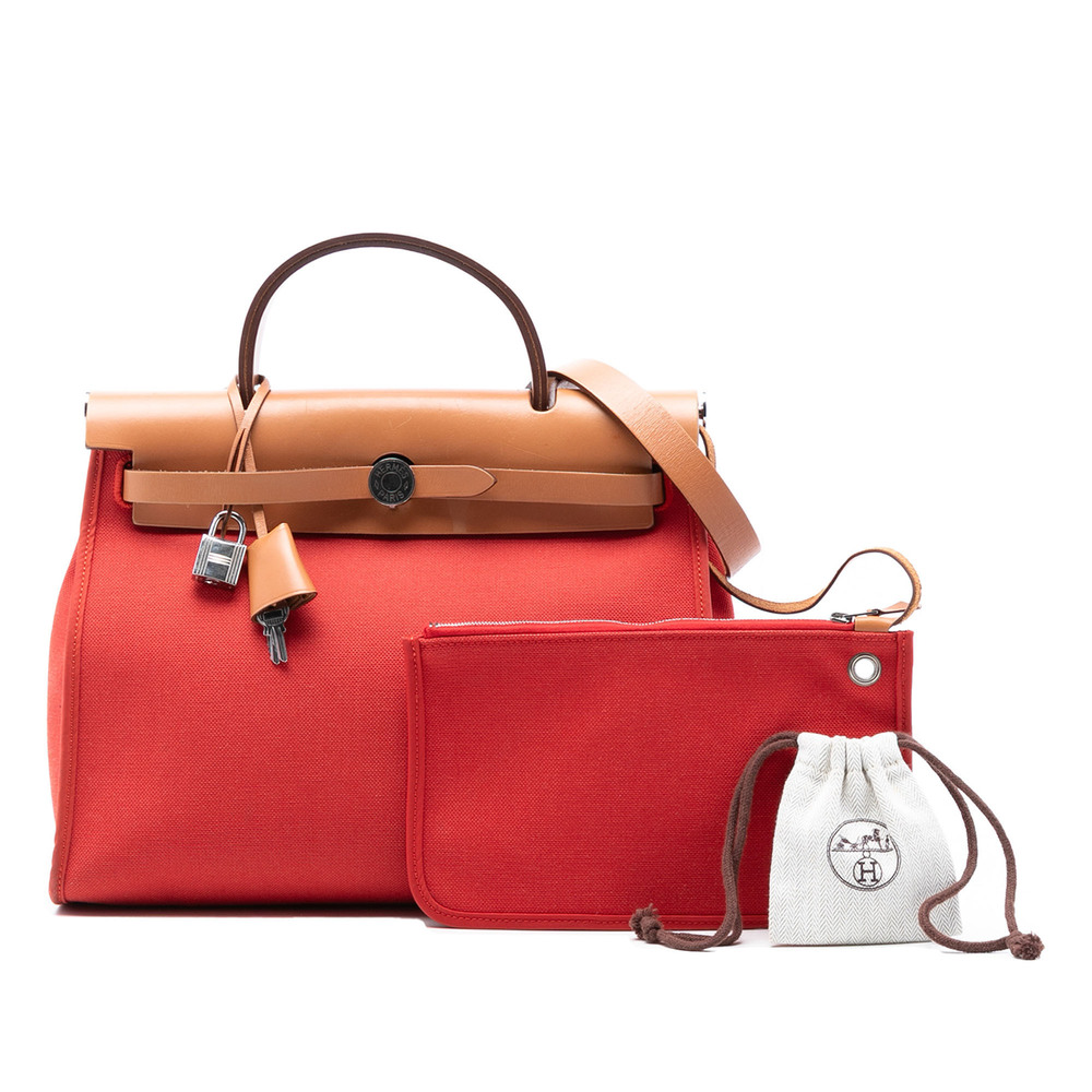 Pre-Loved Hermes Toile Herbag Zip 31 - Picture 8 of 8